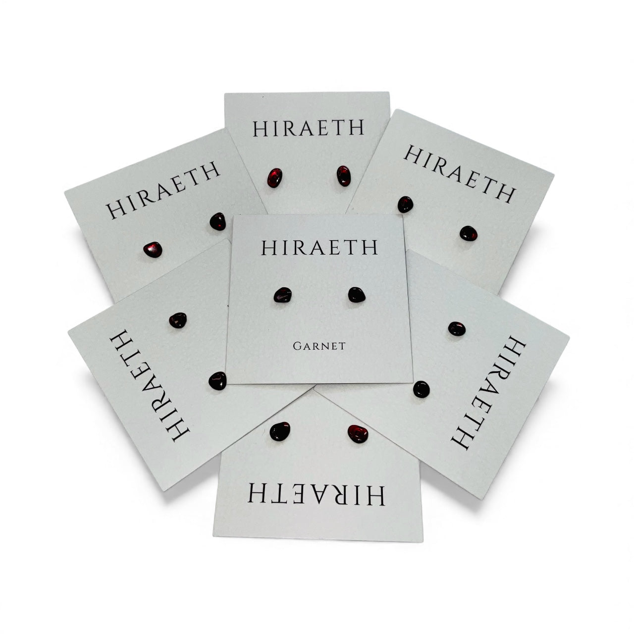 GARNET GEMSTONE STUD EARRINGS