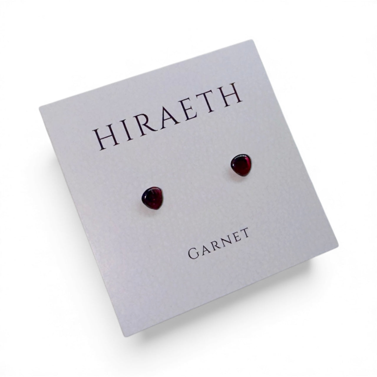 GARNET GEMSTONE STUD EARRINGS