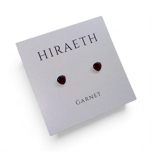GARNET GEMSTONE STUD EARRINGS