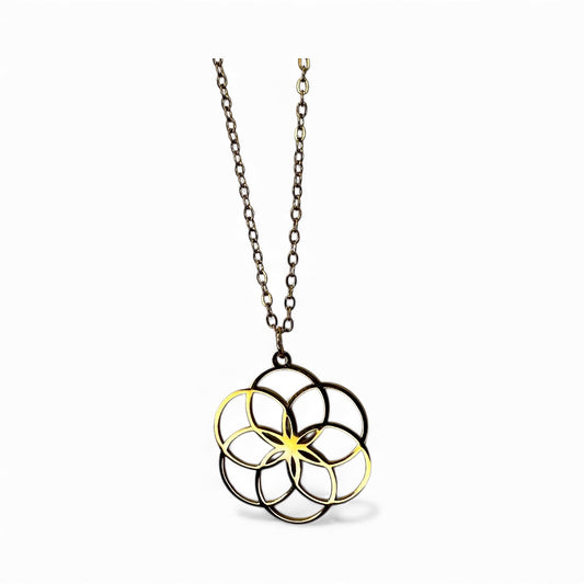 FLOWERS OF LIFE WATER RESISTANT NECKLACE